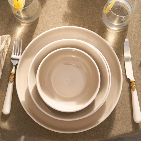 Karaca Abby Creme Service De Table 24 Pièces Pour 6 Personnes