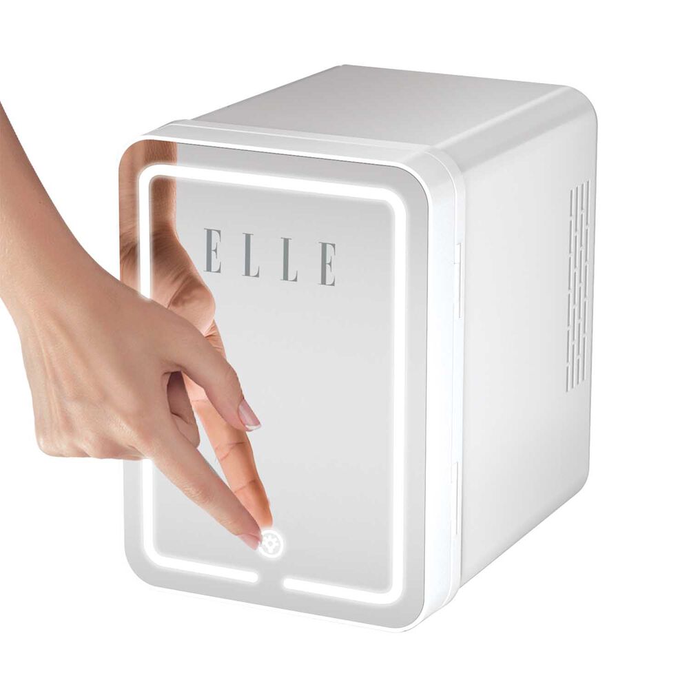 ELLE Minilodówka na kosmetyki Elle Home, z lusterkiem LED, 4 l, biała