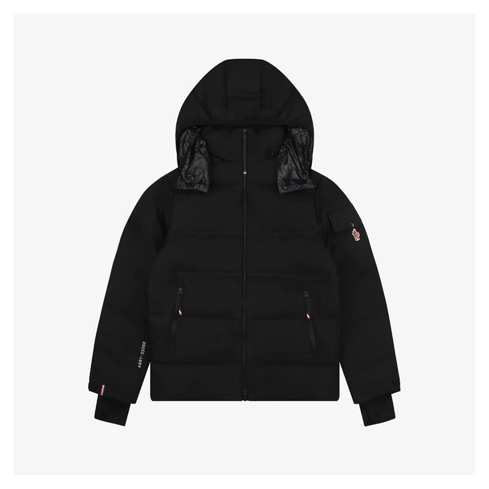 Mxxcler Arm Rooster Logo Hooded Down Jacket#2566 (Brown/Black)