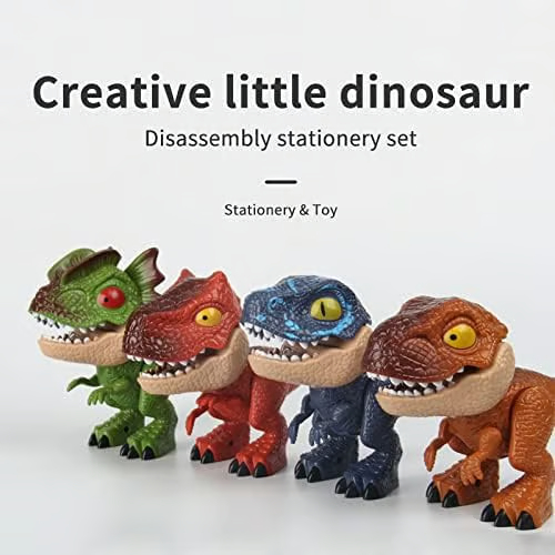 🔥Back to School Promotion Hot Sale-49% OFF🦕5 in 1 Dinosaur-themed Stationery Funny Toy for Kids