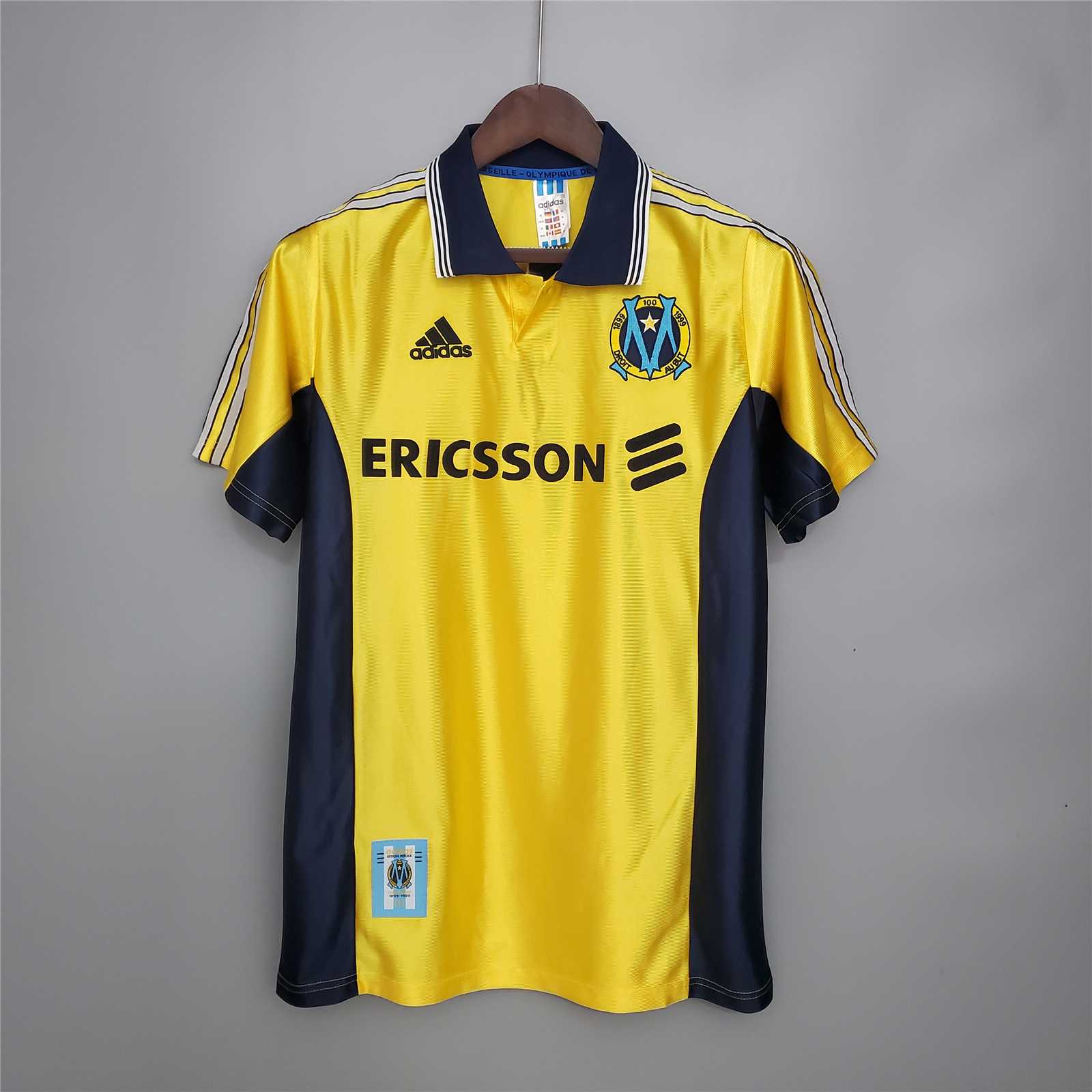 Marseille Retro Soccer Jersey Away Custom Shirt 1998-99