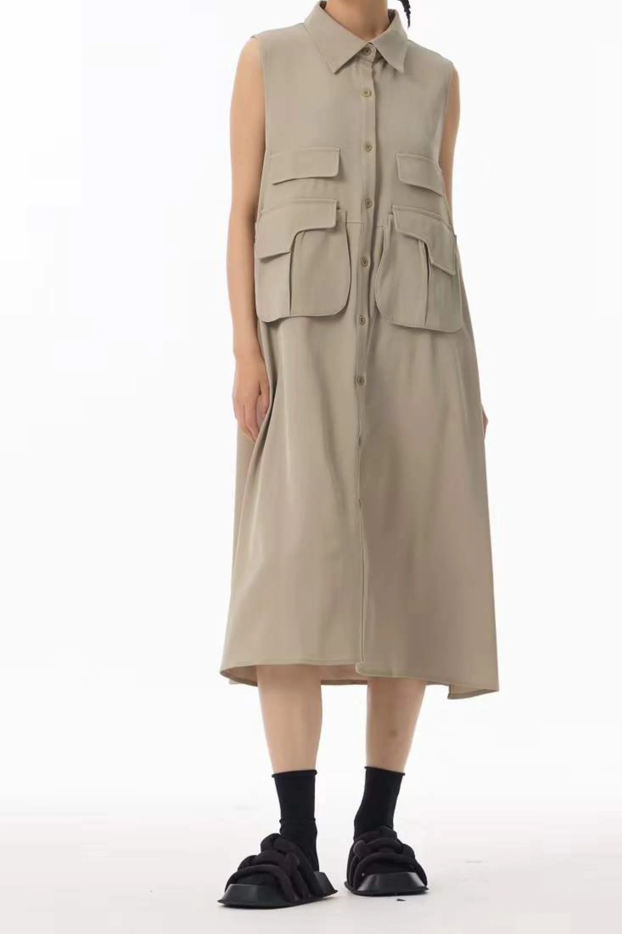Banana Cream Cargo Dress