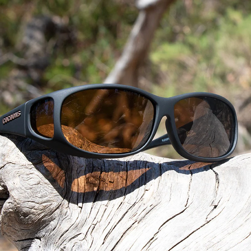 Black Mini Slim Frame with Polarized Amber Lens