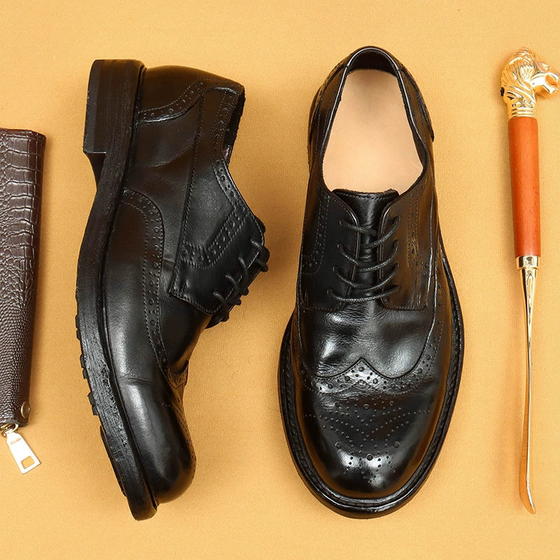 (Ships in 6 days)Handmade Goodyear Men’s Derby Shoes  82803