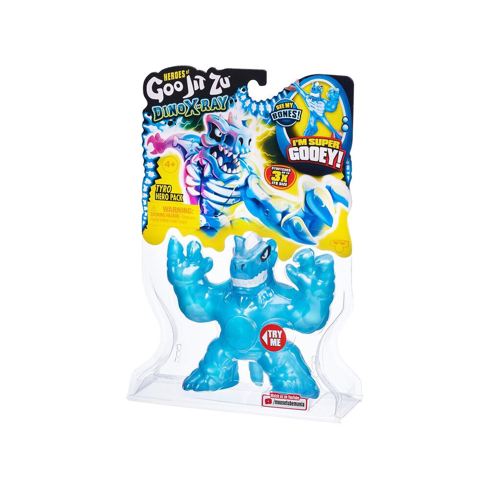 GOO JIT ZUFigurka Dino X-Ray Tyro, rozciągliwy dinozaur