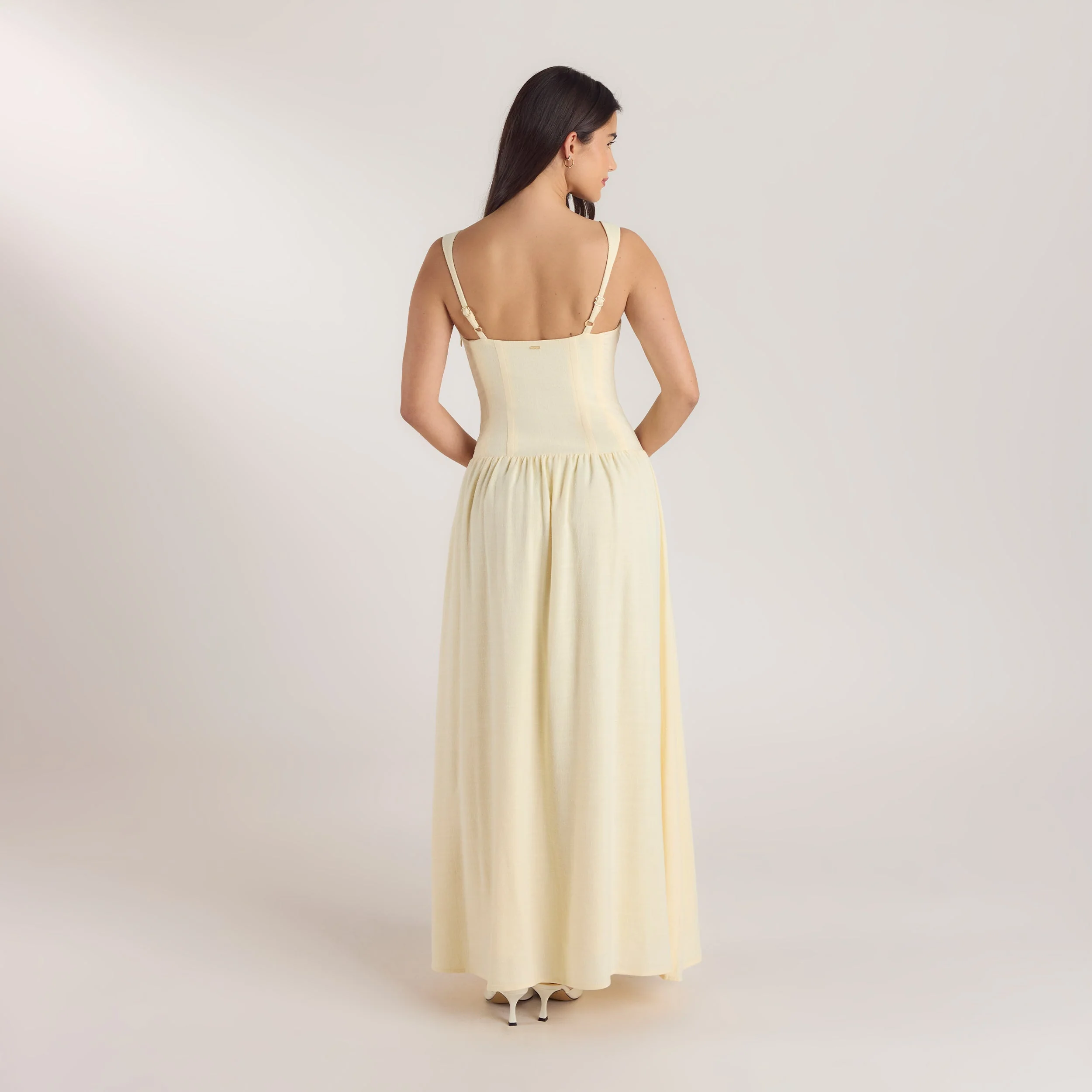 Drop-Waist Maxi Dress - Lemon