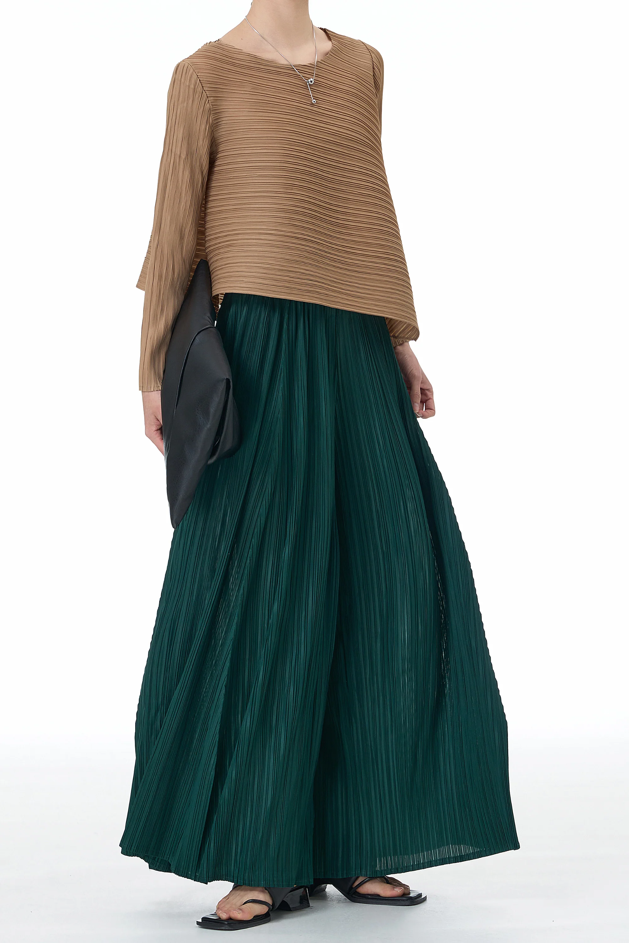 Forest Beige Pleated Co-ord set