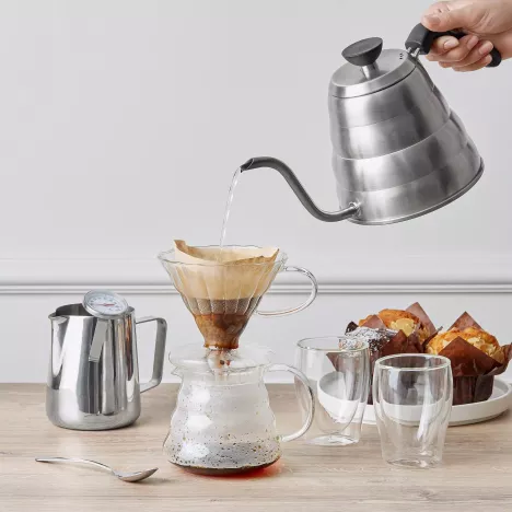 MARKA DUKA Zaparzacz do kawy przelewowy dripper DUKA BARISTA transparentny szkło