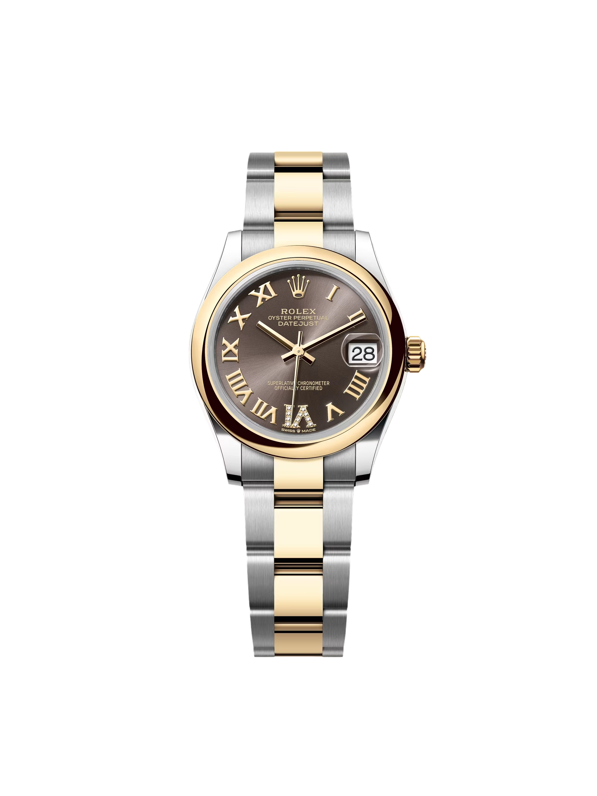 [2026 Mirror Grade]RLX Datejust m278243-0013/0014  31mm Dark Grey Dial Yellow Rolesor Oyster Watch