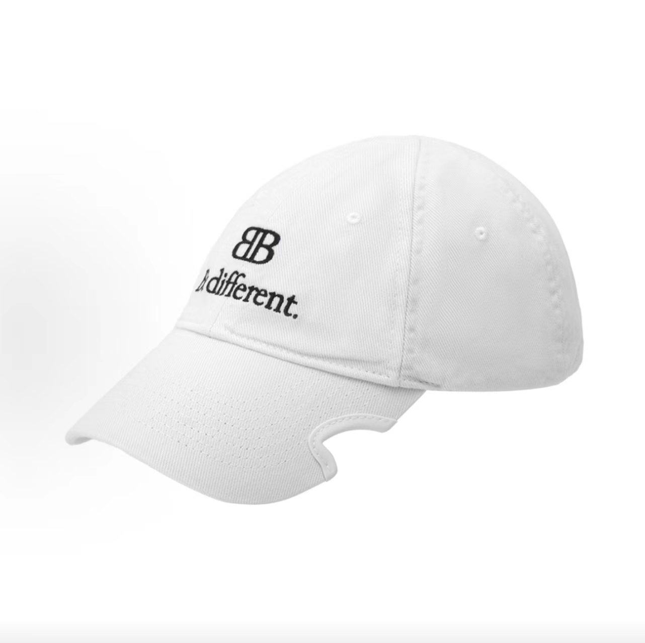 Balenciaga BB Be Different White Baseball Cap