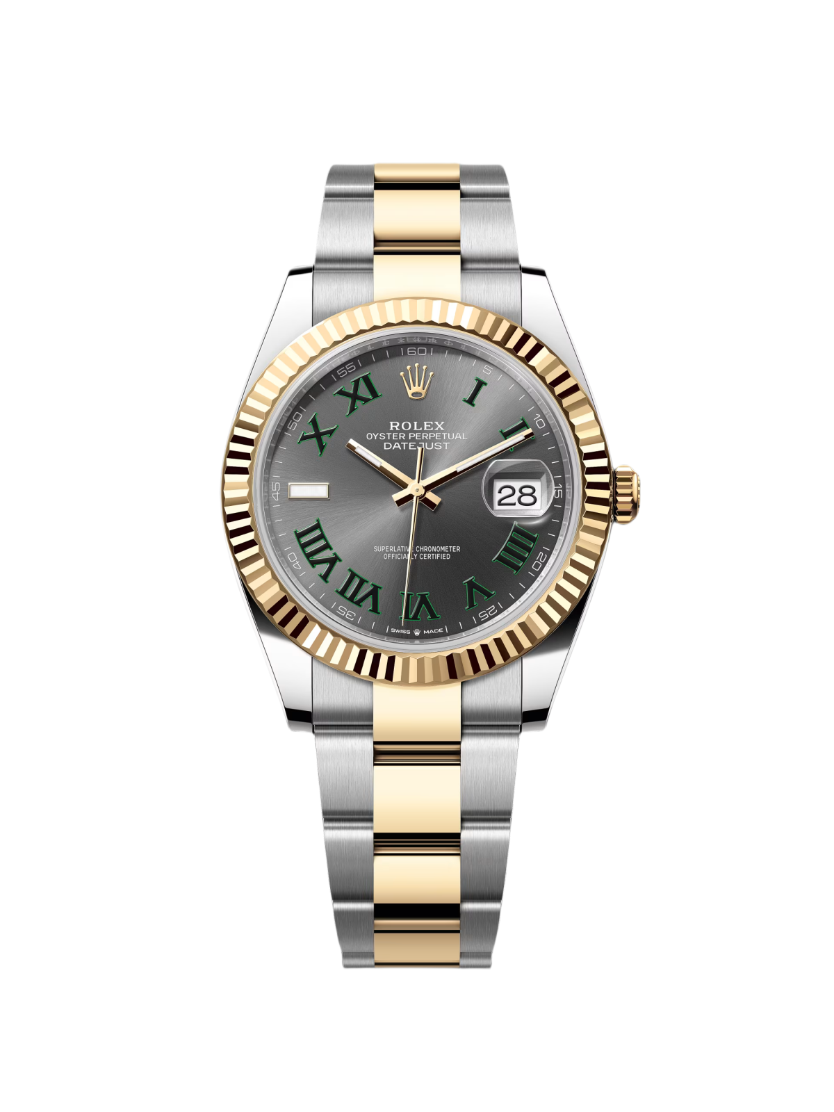 [2026 Mirror Grade]RLX  Datejust 41mm Two-Tone Yellow Gold Fluted Bezel 
