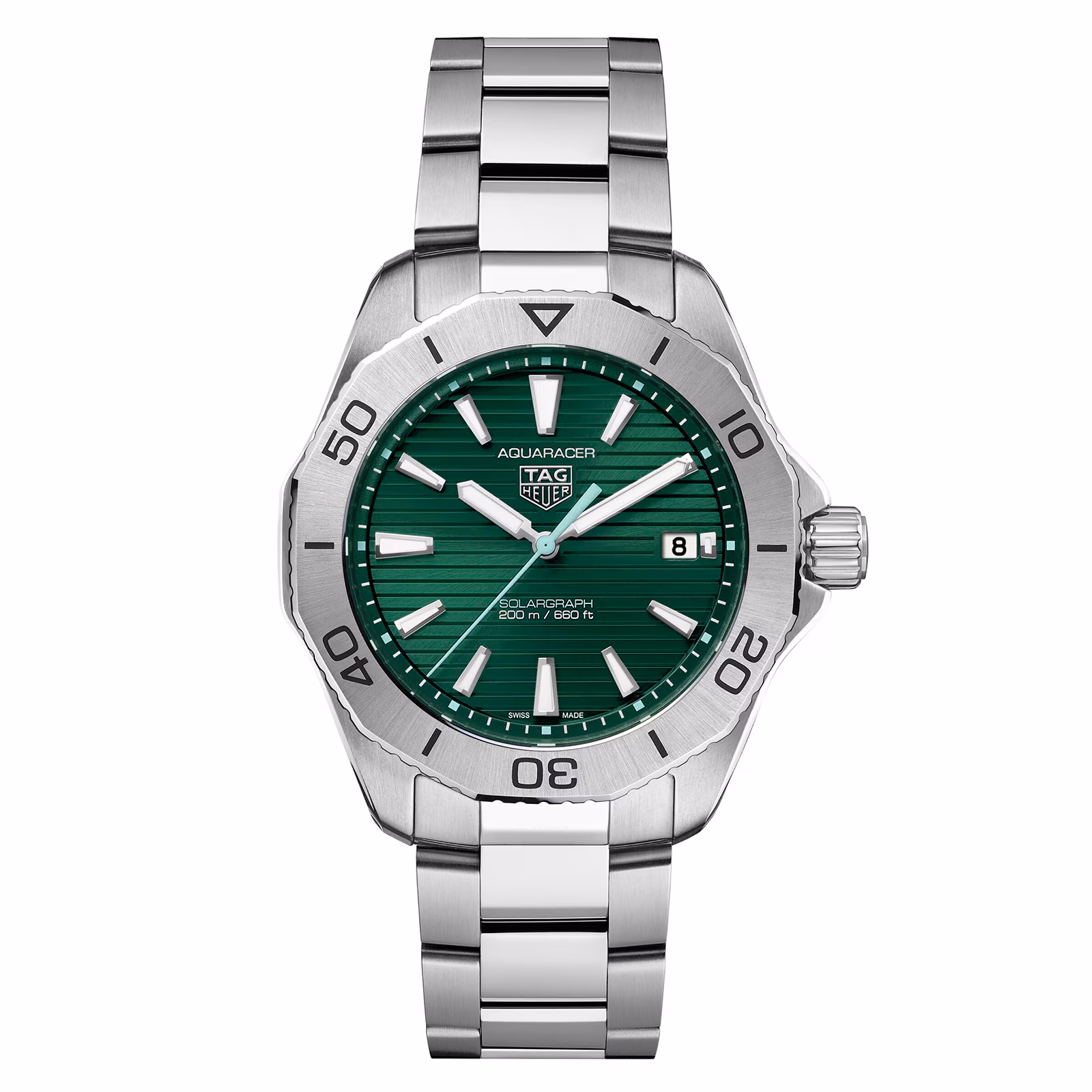 [2026 Mirror Grade]TAG Heuer Aquaracer Professional 200 Solargraph 40mm Mens Watch Green WBP1115.BA0000