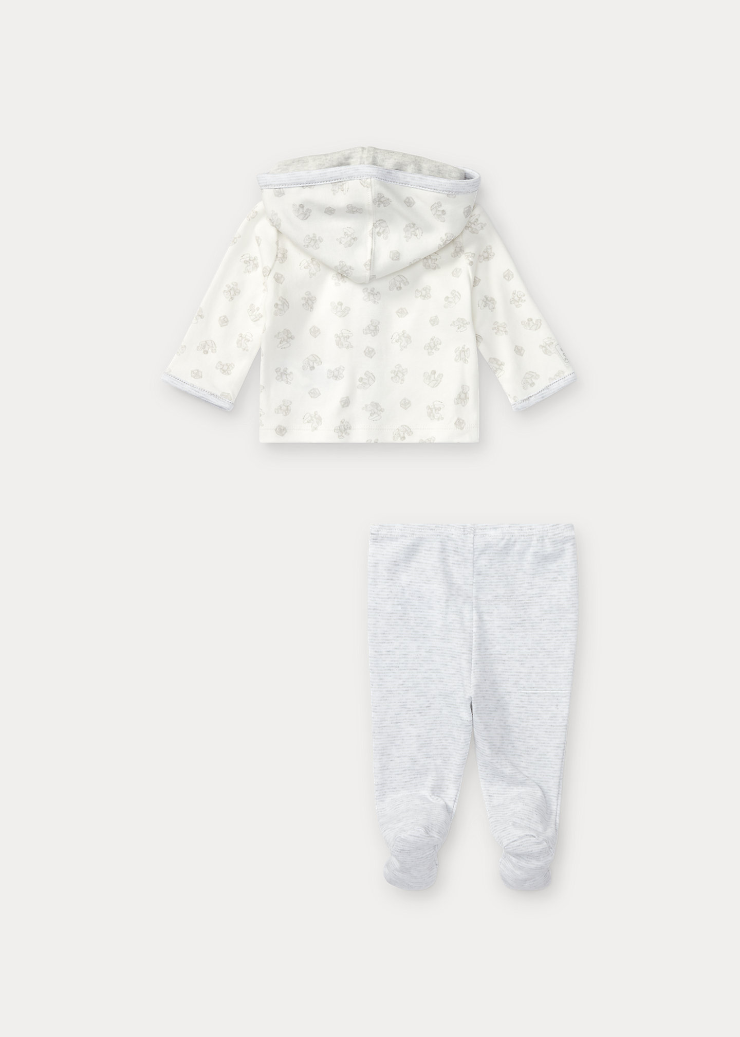Cotton Hoodie & Footed Pant Set