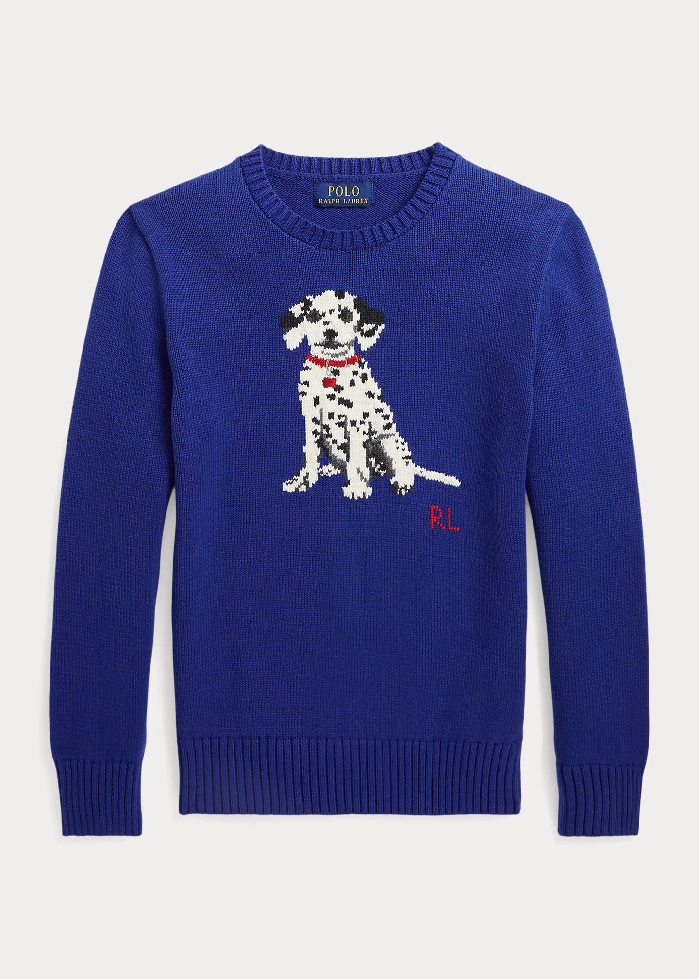 Dalmatian Intarsia-Knit Sweater