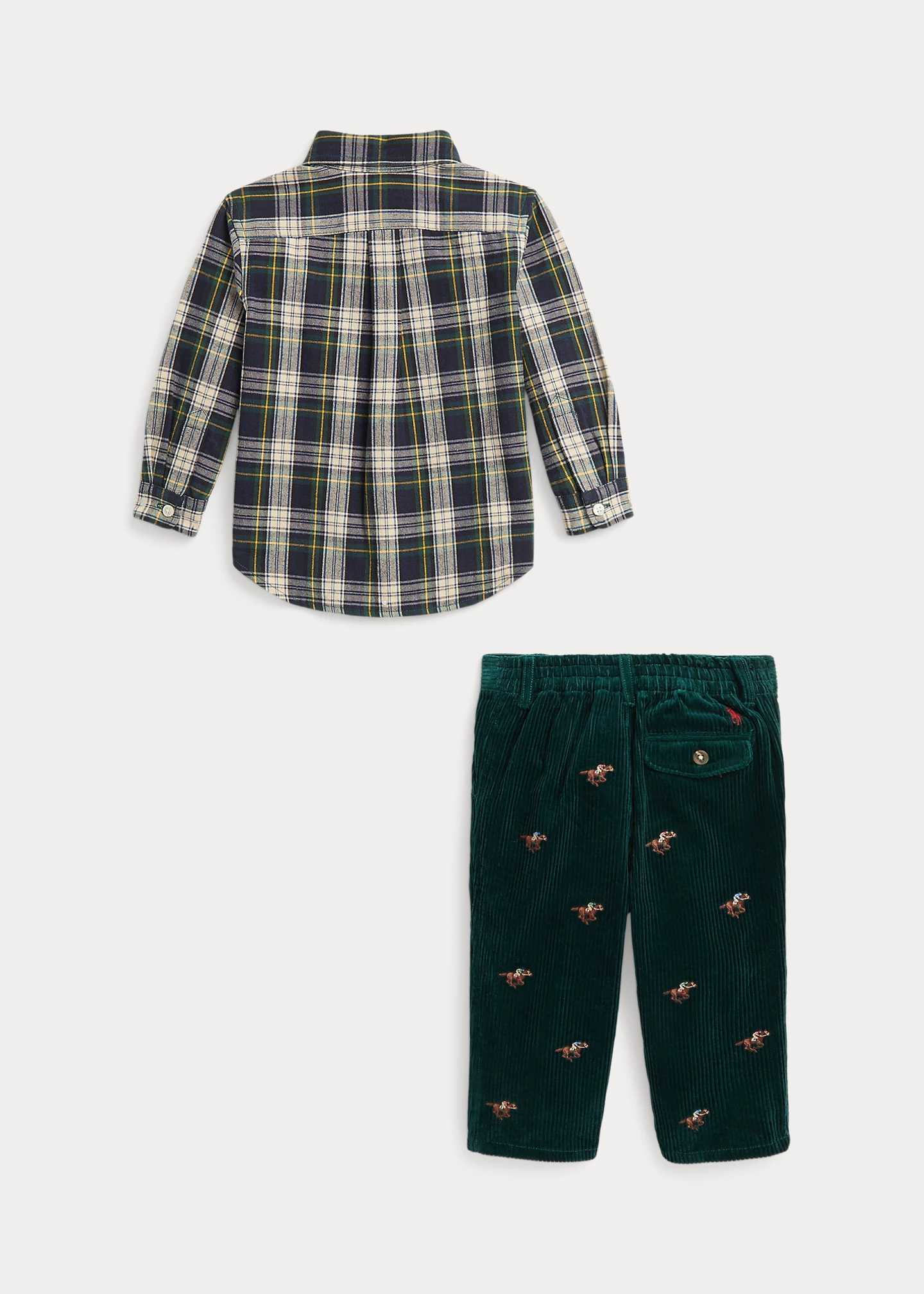 Plaid Oxford Shirt & Corduroy Pant Set