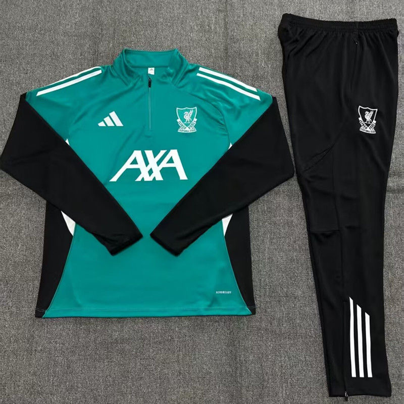 Kids Liverpool Training Kit (Sweatshirt+Pants) Green 2025/26