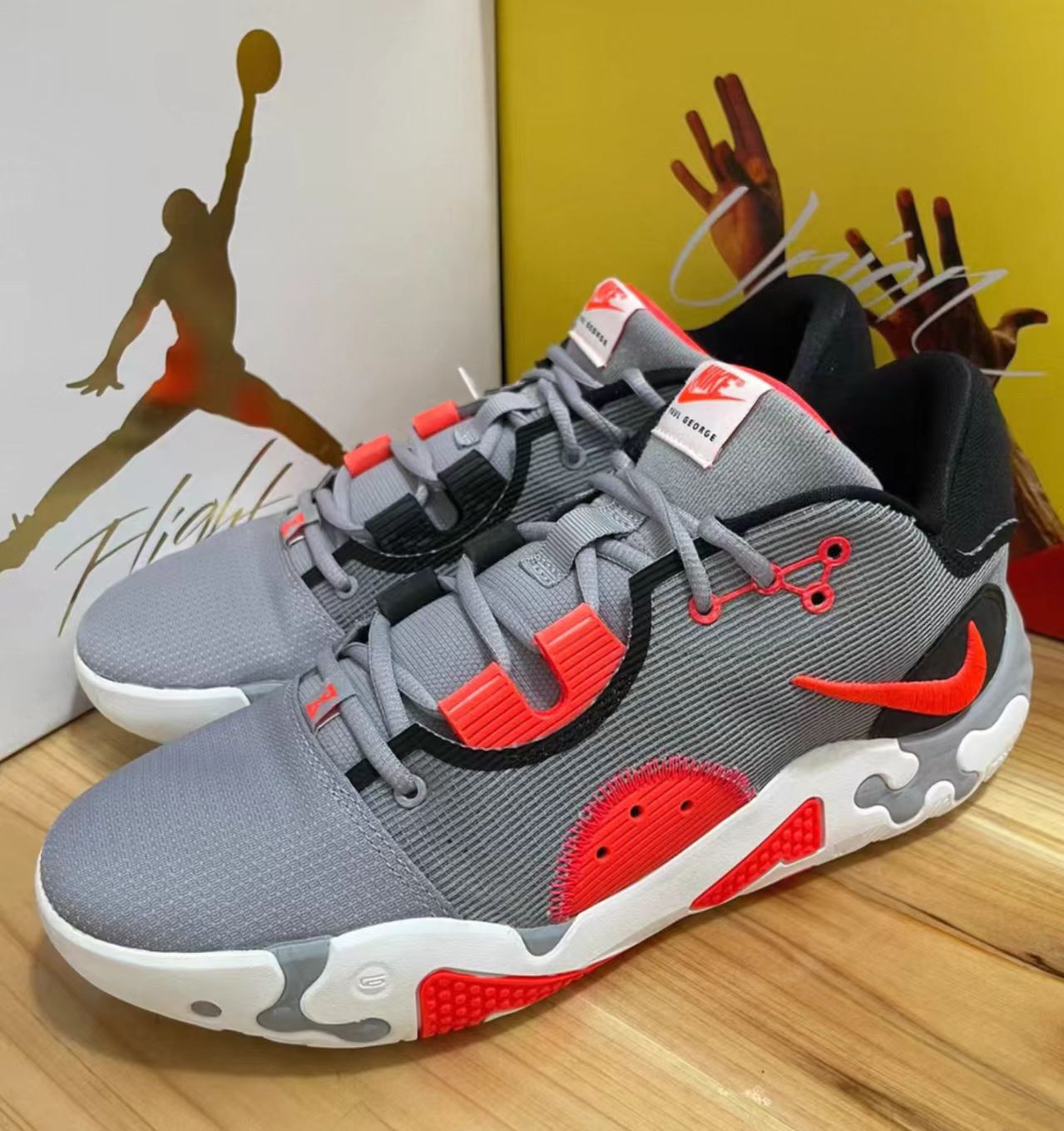 Nike PG 6 EP Grey Bright Crimson