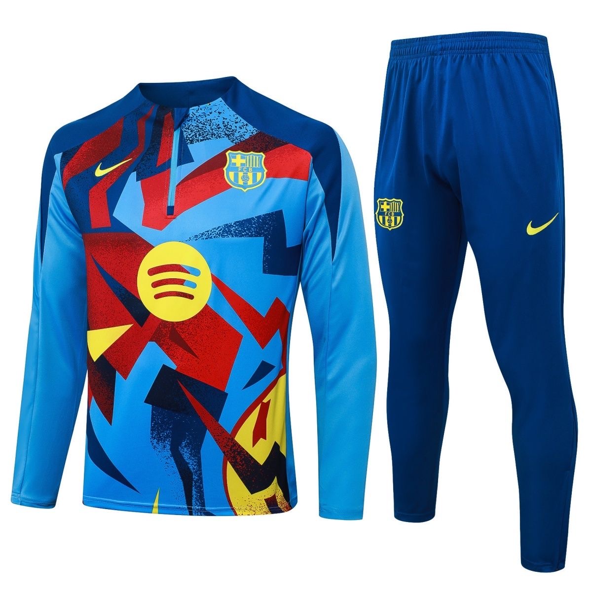 Kids Barcelona Training Kit (Sweatshirt+Pants) Red 2025/26