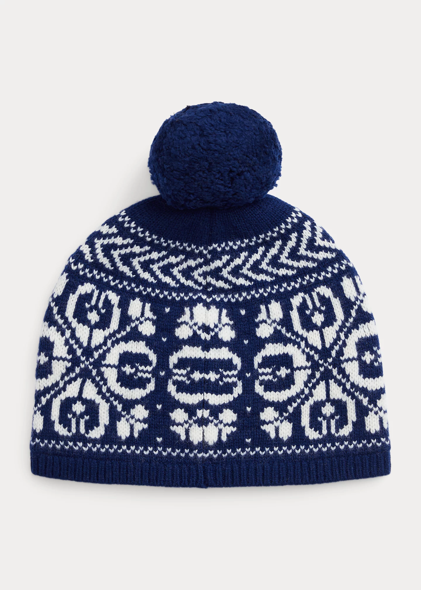 Fair Isle Wool-Blend Pom-Pom Hat