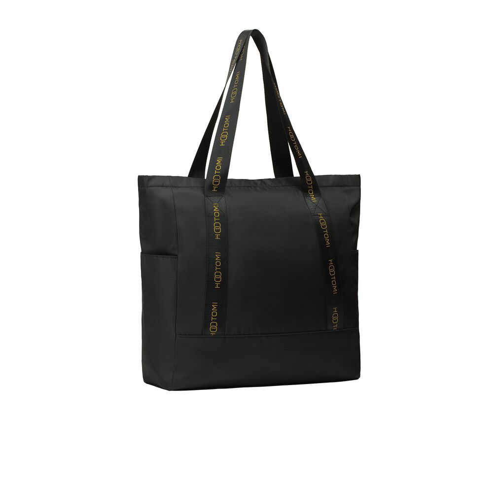 HOOTOMI Duża torba materiałowa shopper, czarna