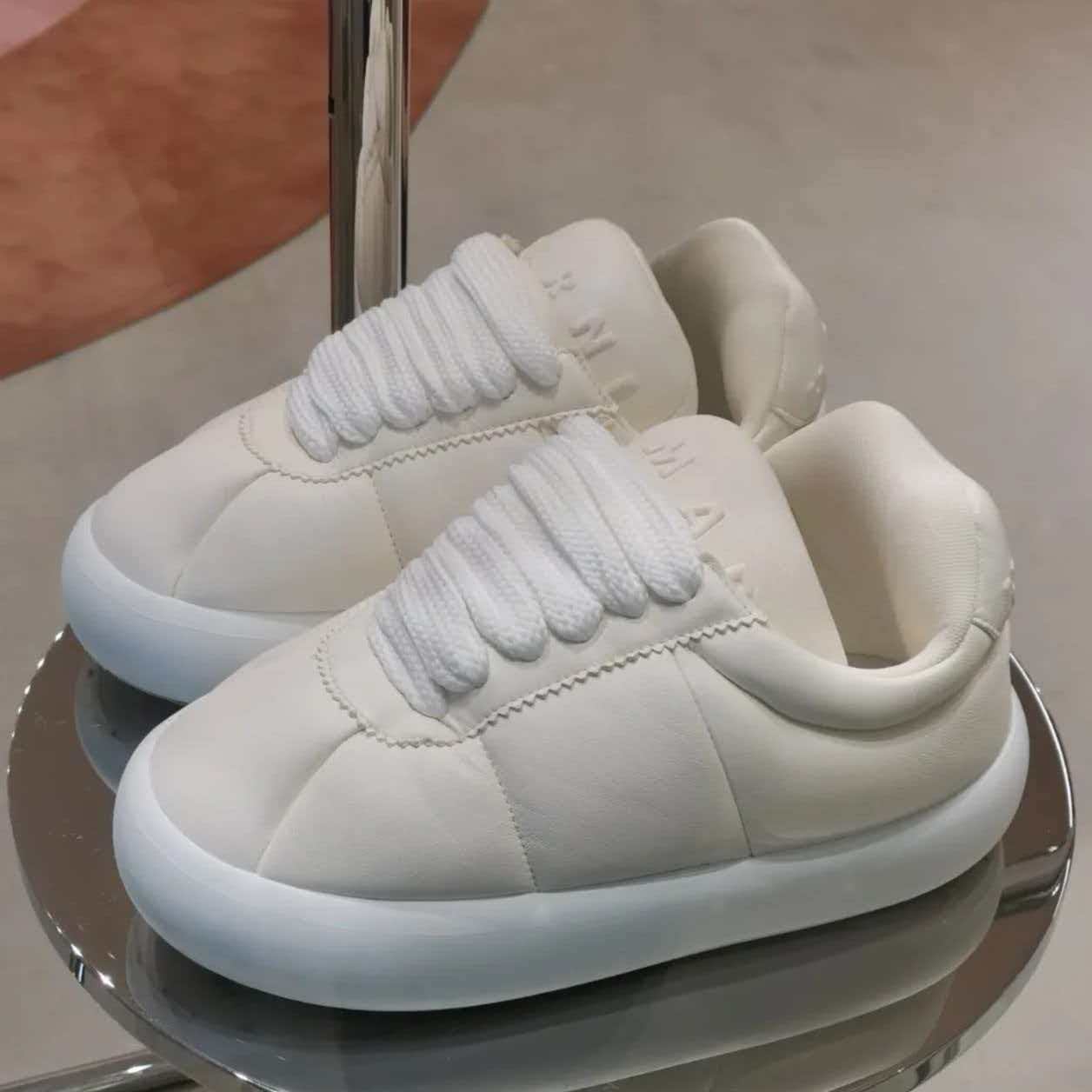 White Leather BigFoot 2.0 Sneakers
