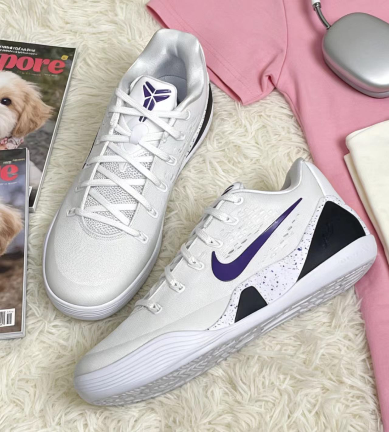 Nike Kobe 9 Elite Low EM Protro "White/Purple"