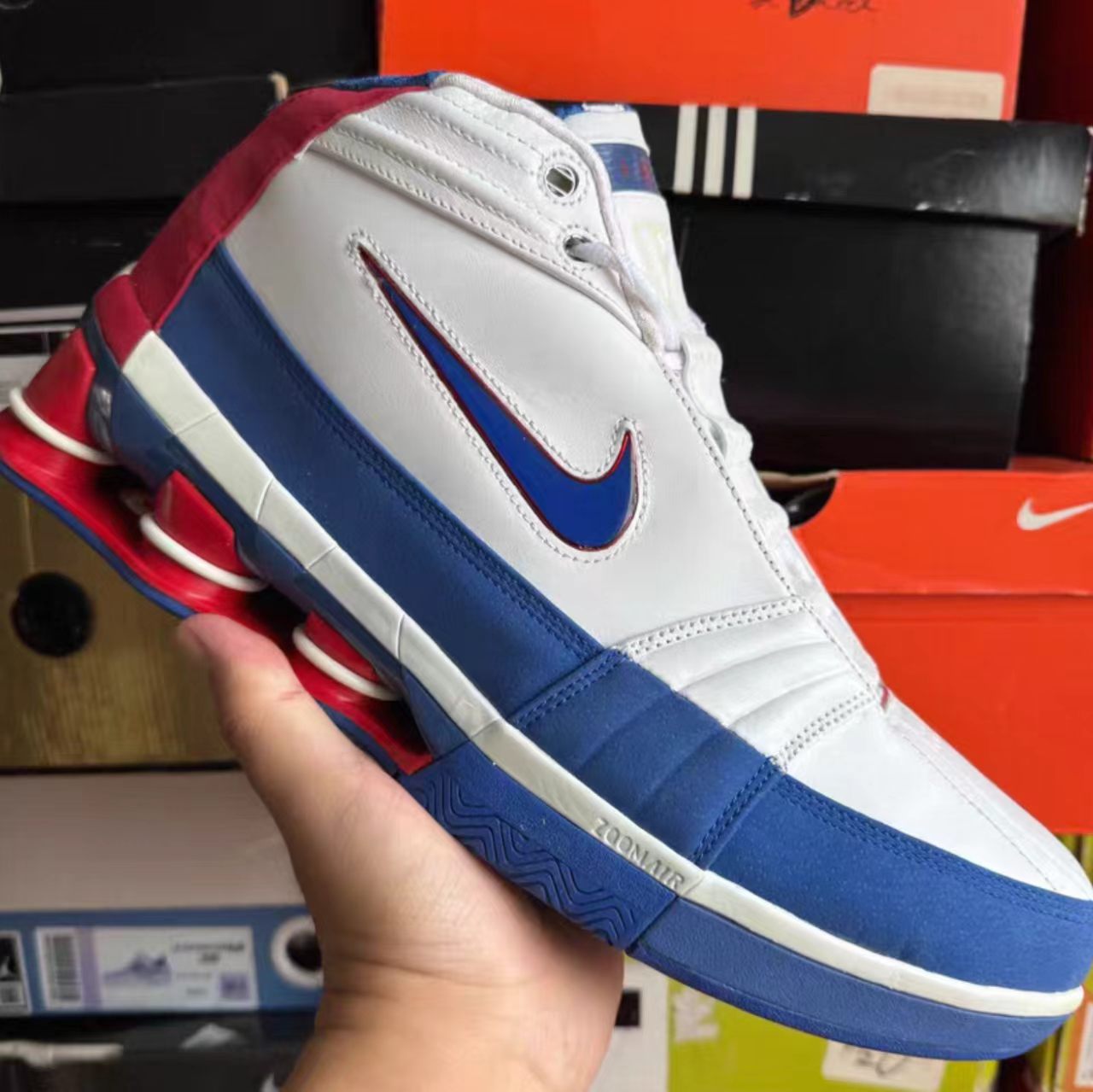 Nike Shox VC 4 White Blue Red