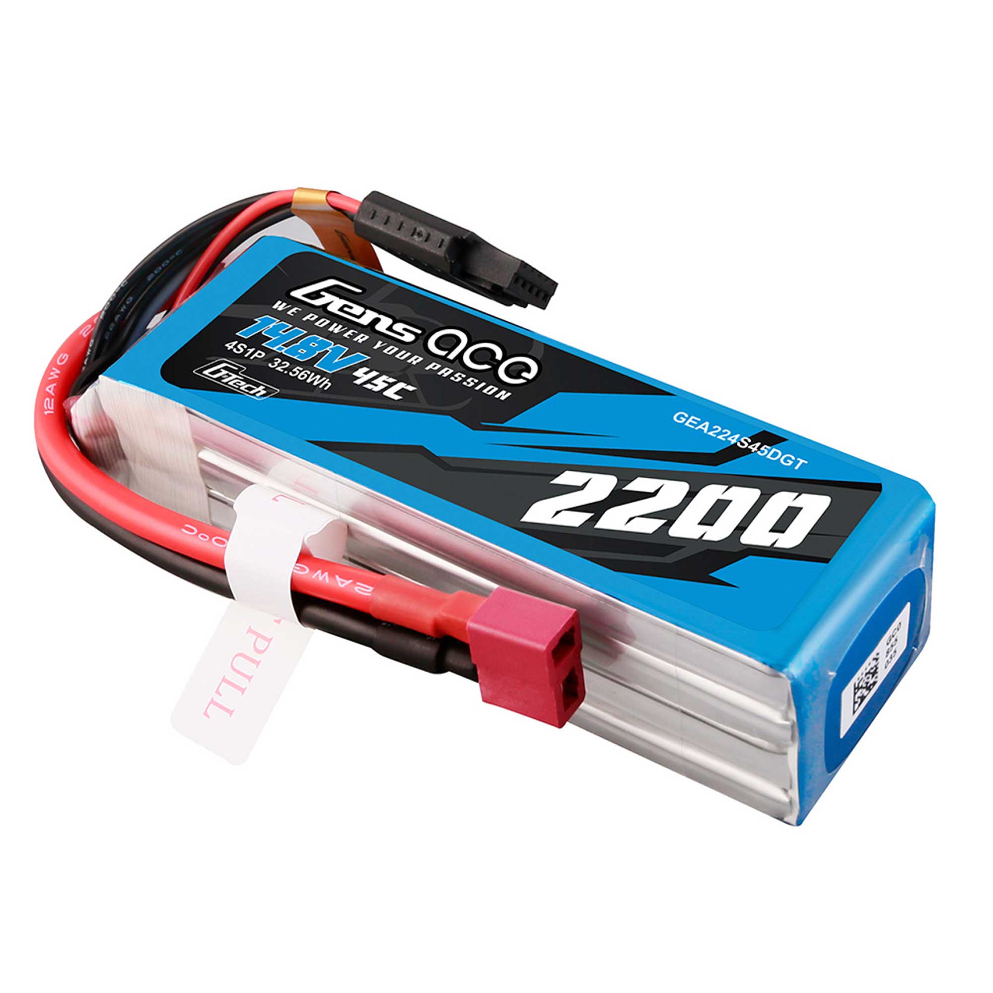 14.8V 2200mAh 45C G-Tech Smart LiPo Battery: Deans