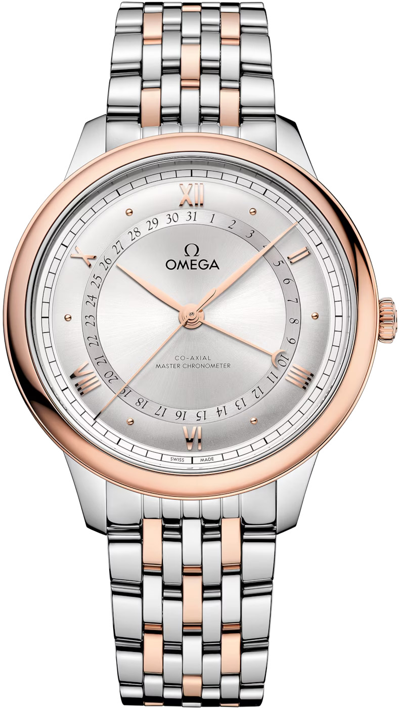 [2026 Mirror Grade]2025 Omega 434.20.42.22.02.001 De Ville Prestige 42mm Steel and Gold on Bracelet