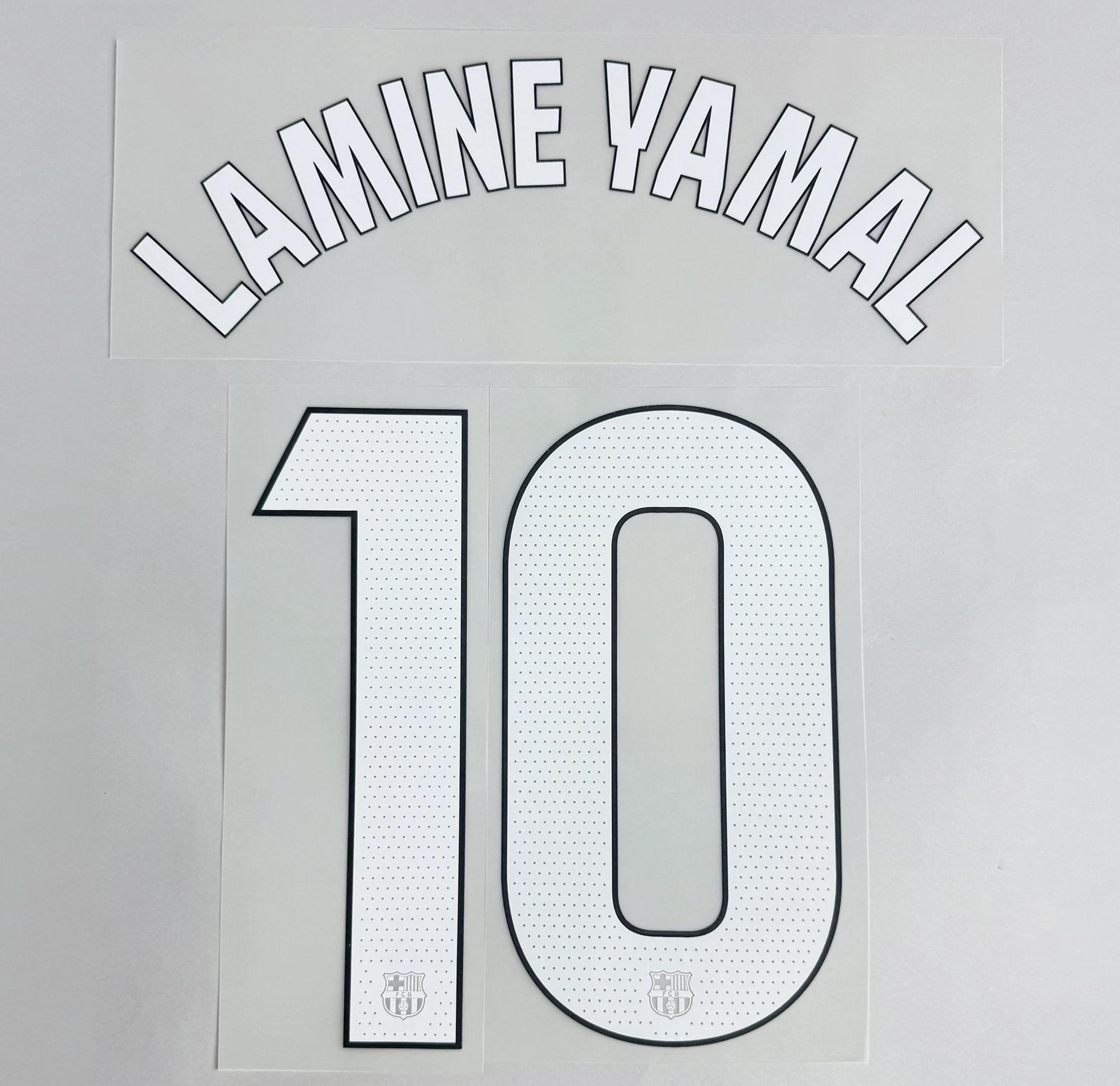 LAMINE YAMAL #10 FC Barcelona 2025-26 Third Away La Liga Football Soccer Name & Number Set