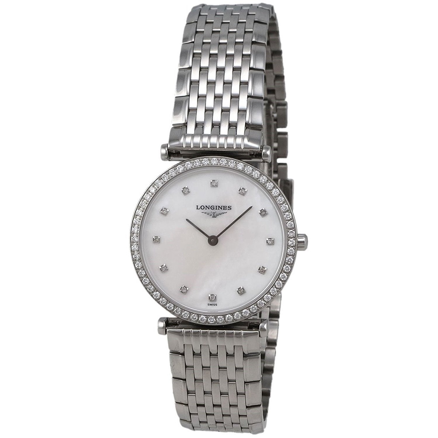 [2026 Mirror Grade]Longines Women's L45130876 La Grandes Classiques Flagship Diamond Stainless Steel Watch