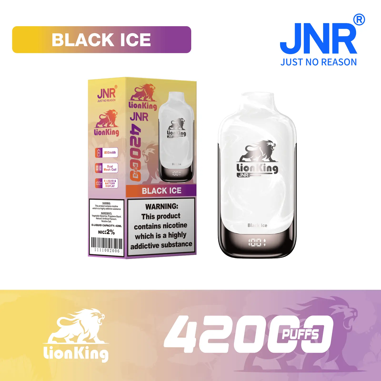 JNR Lion King 42000 Puff Disposable Vape