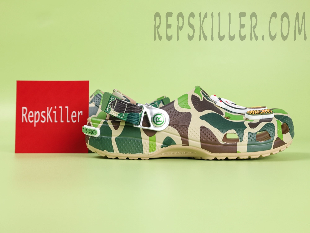 BAPE X Crx Classic Clog “ABC Camo Green”