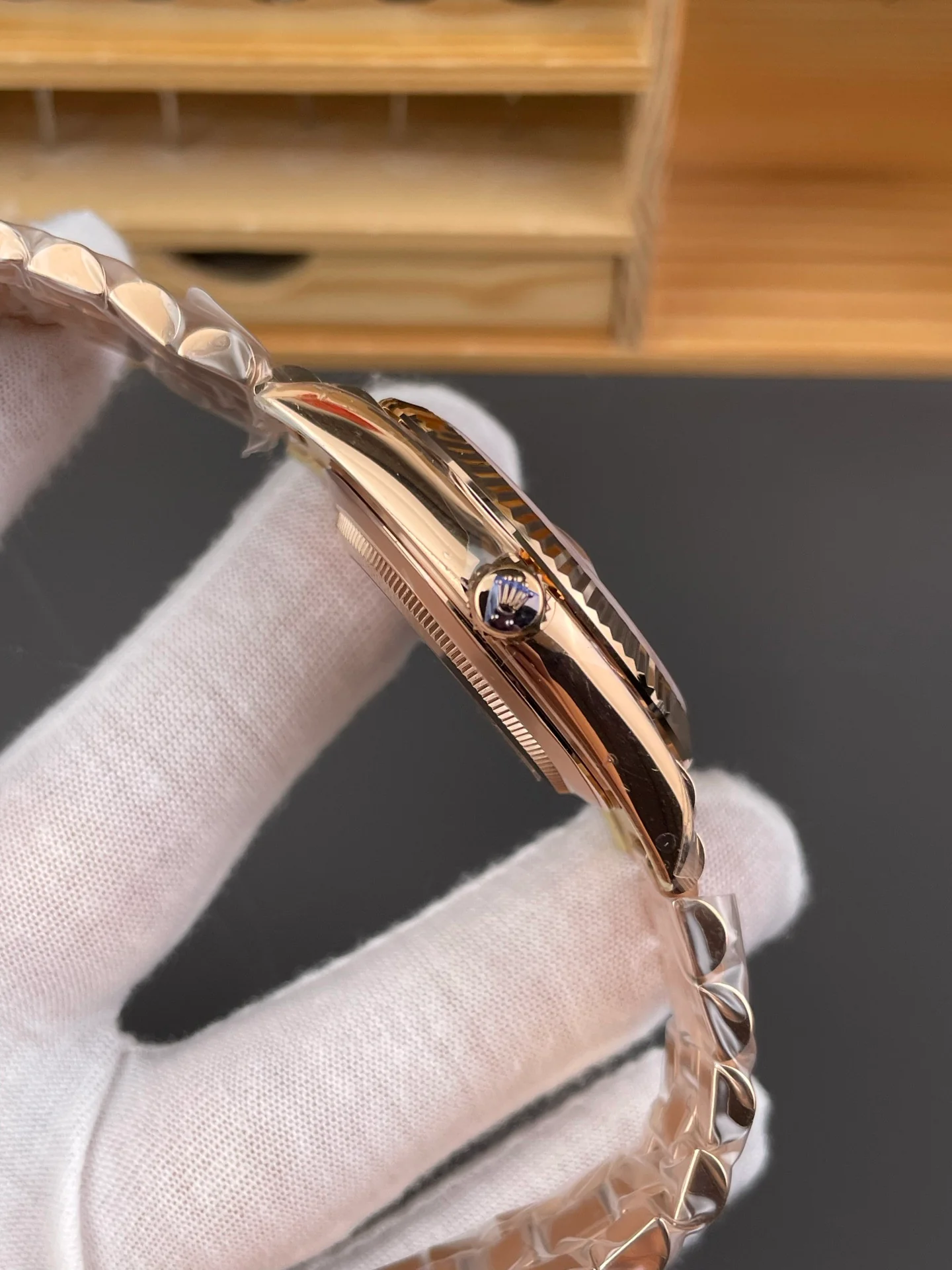 Day-Date Rose Gold Champagne Roman Dial