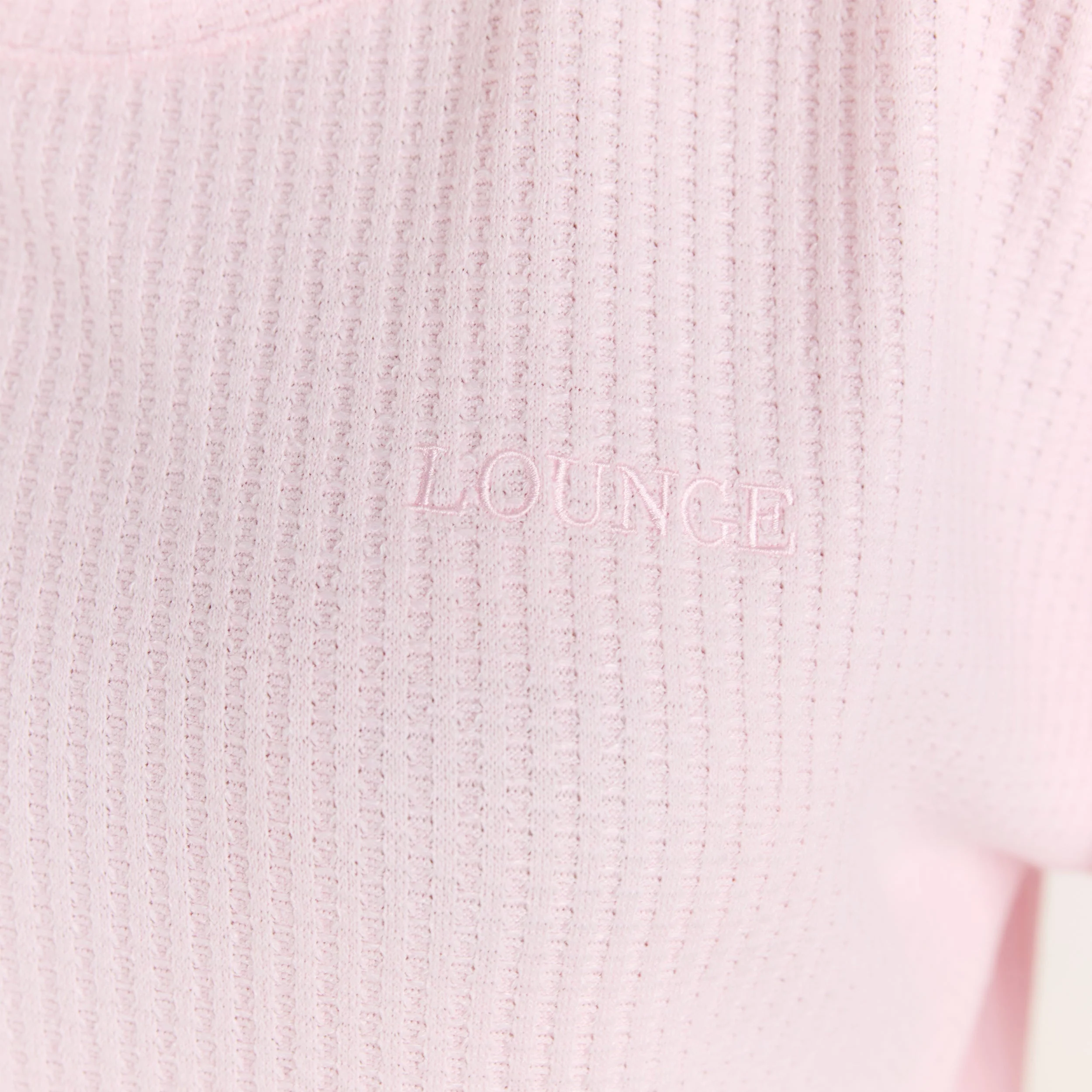 Soft Waffle Pajama Top - Pink