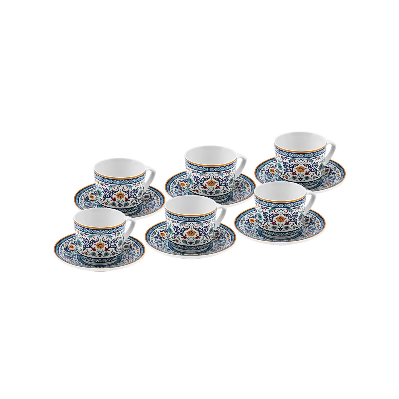 Set de tasses à café Karaca Beylerbeyi pour 6 personnes, 80 ml
