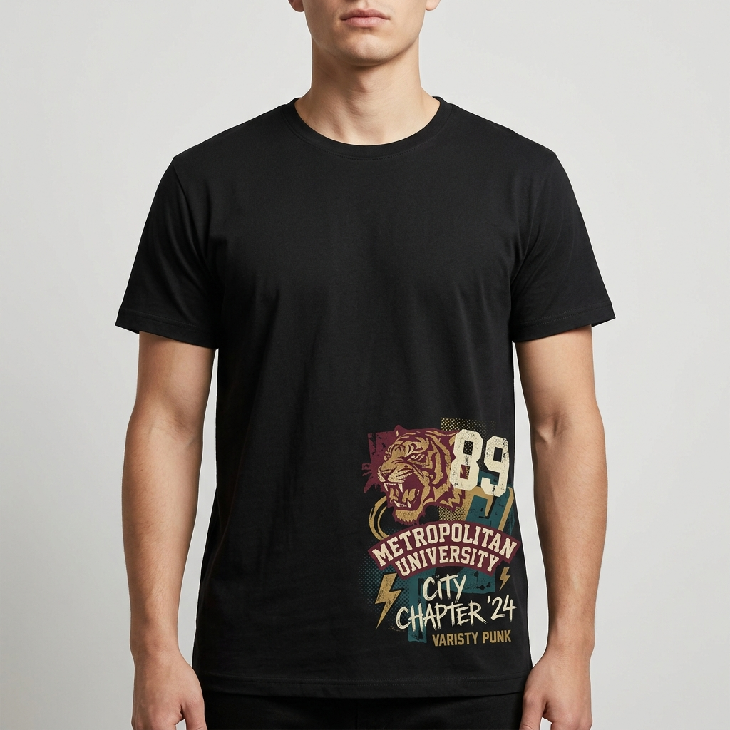 City Varsity Tee, Vintage Athletic Graphic T-Shirt, Unisex Streetwear Shirt CityTee2