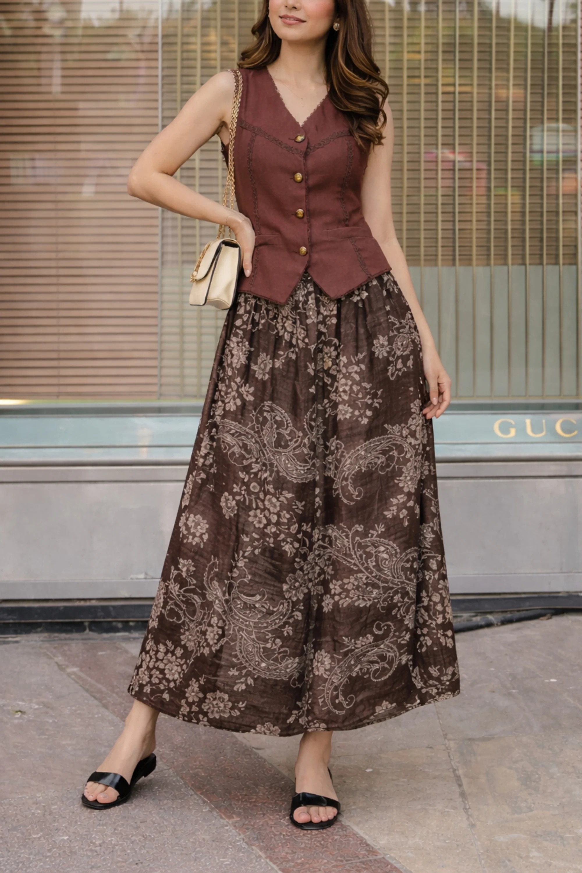 Cocoa Paisley Co-Ord