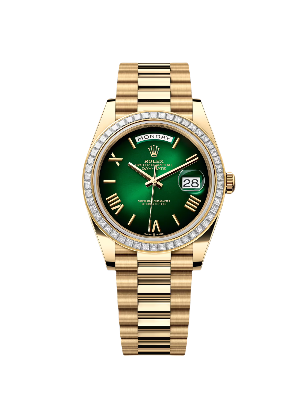 [2026 Mirror Grade]RLX Day-Date 40mm 228398TBR-0042 Green Ombré Dial President Watch