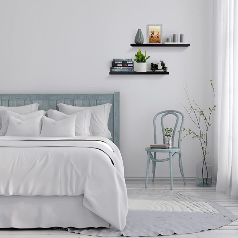 Floating Shelves Black 17 inch