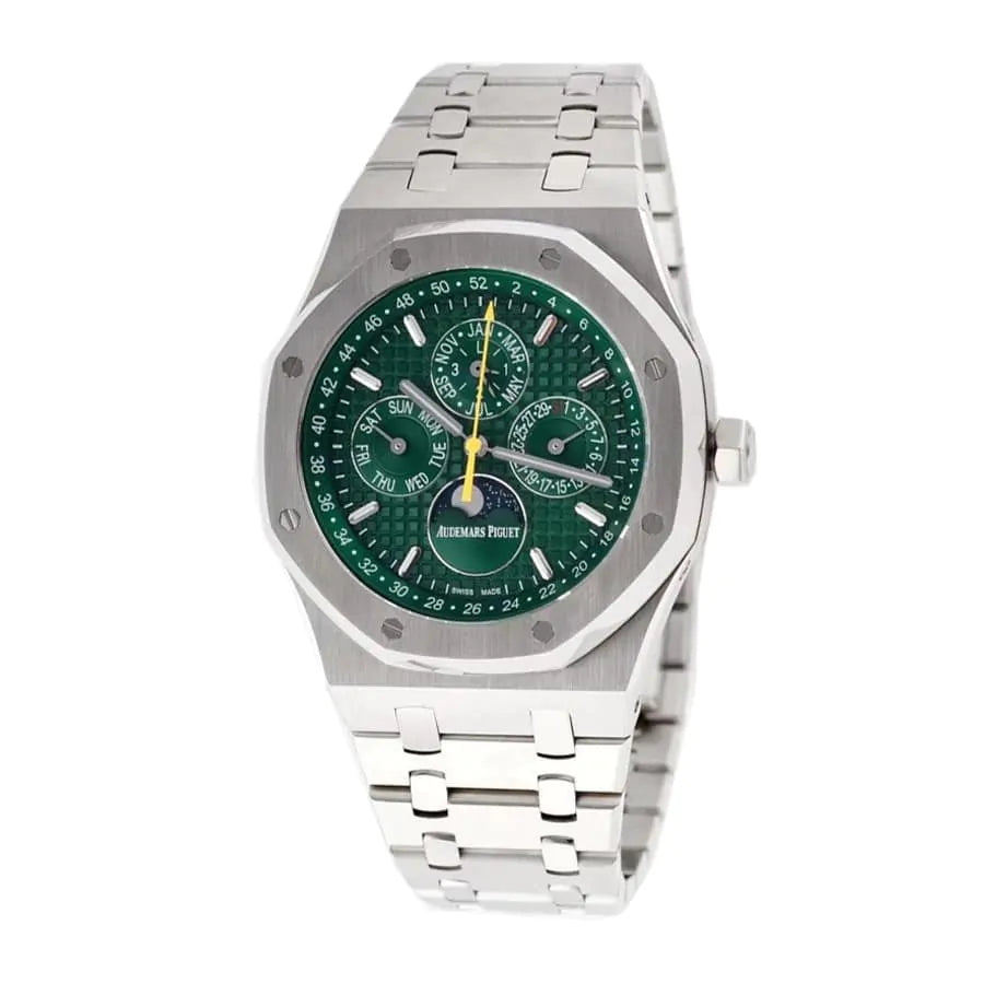 [2026 Mirror Grade]Audemars piguet Royal Oak Perpetual Calendar Green Dial Watch 41MM