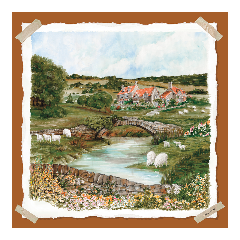 Pastoral Beauty Silk scarf 70