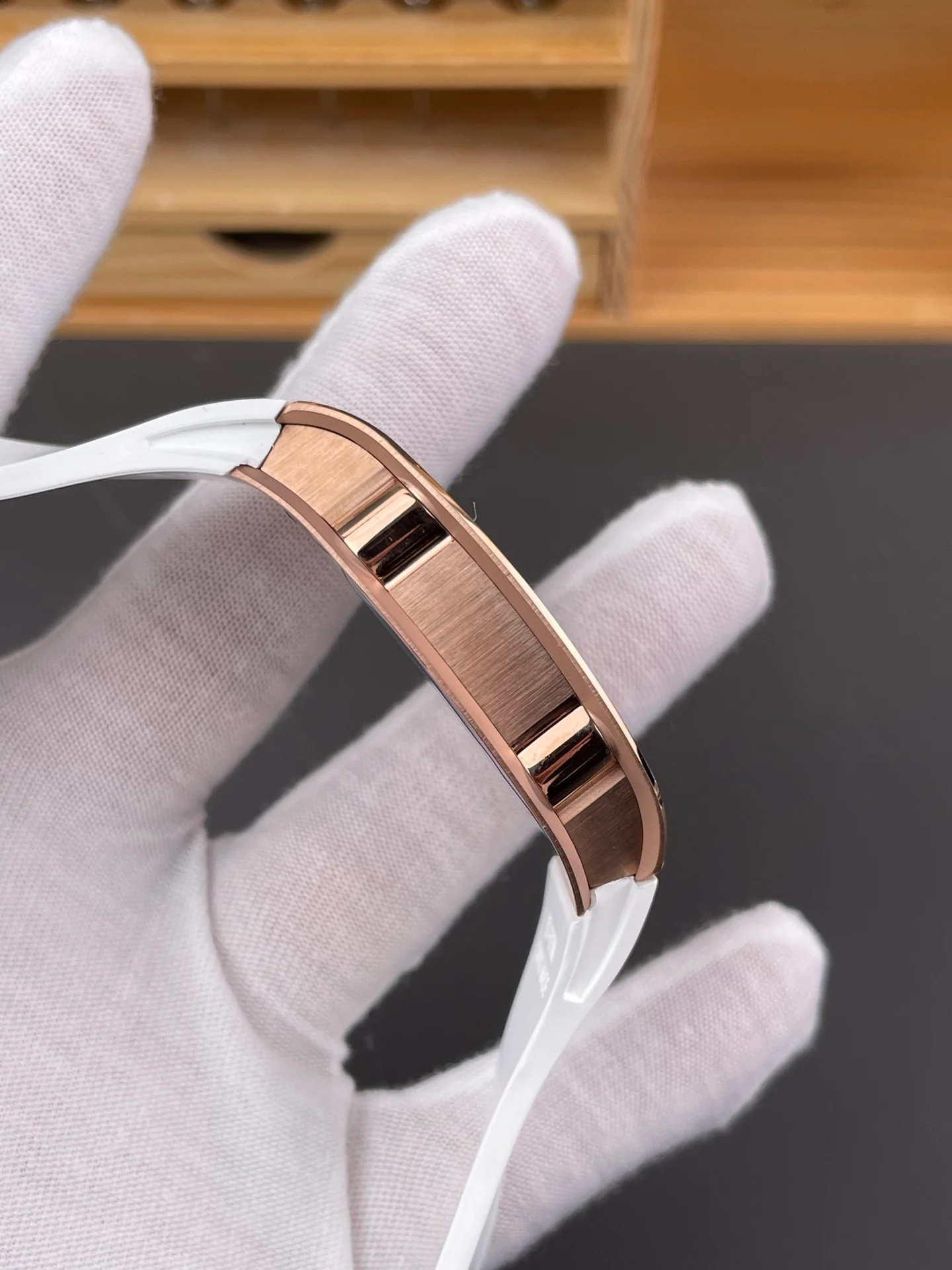 RM67-01 Full Diamond Rose Gold Case