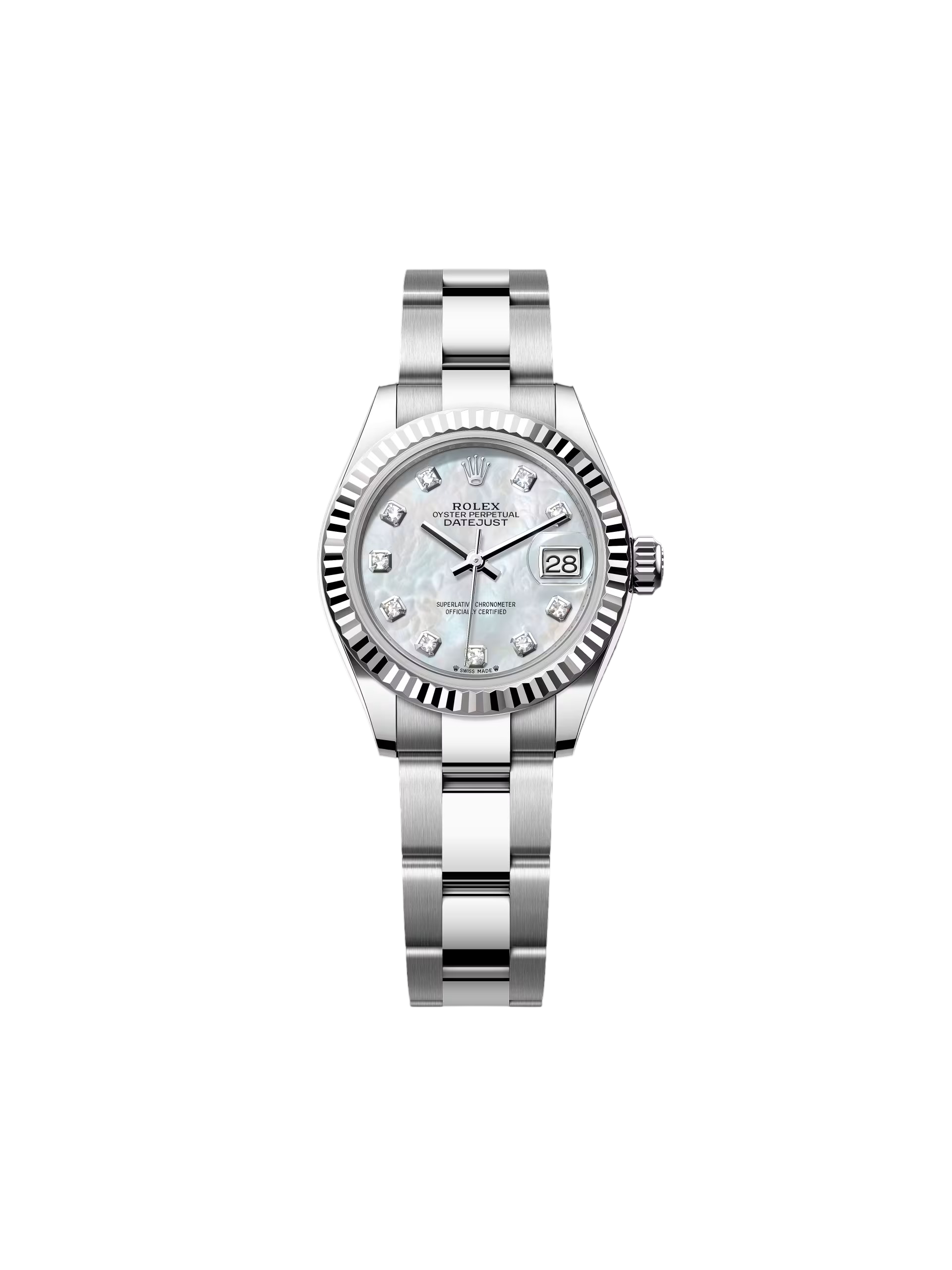 [2026 Mirror Grade]RLX Lady-Datejust 28mm 279174 Mother Of Pearl Diamond Dial Oyster Bracelet