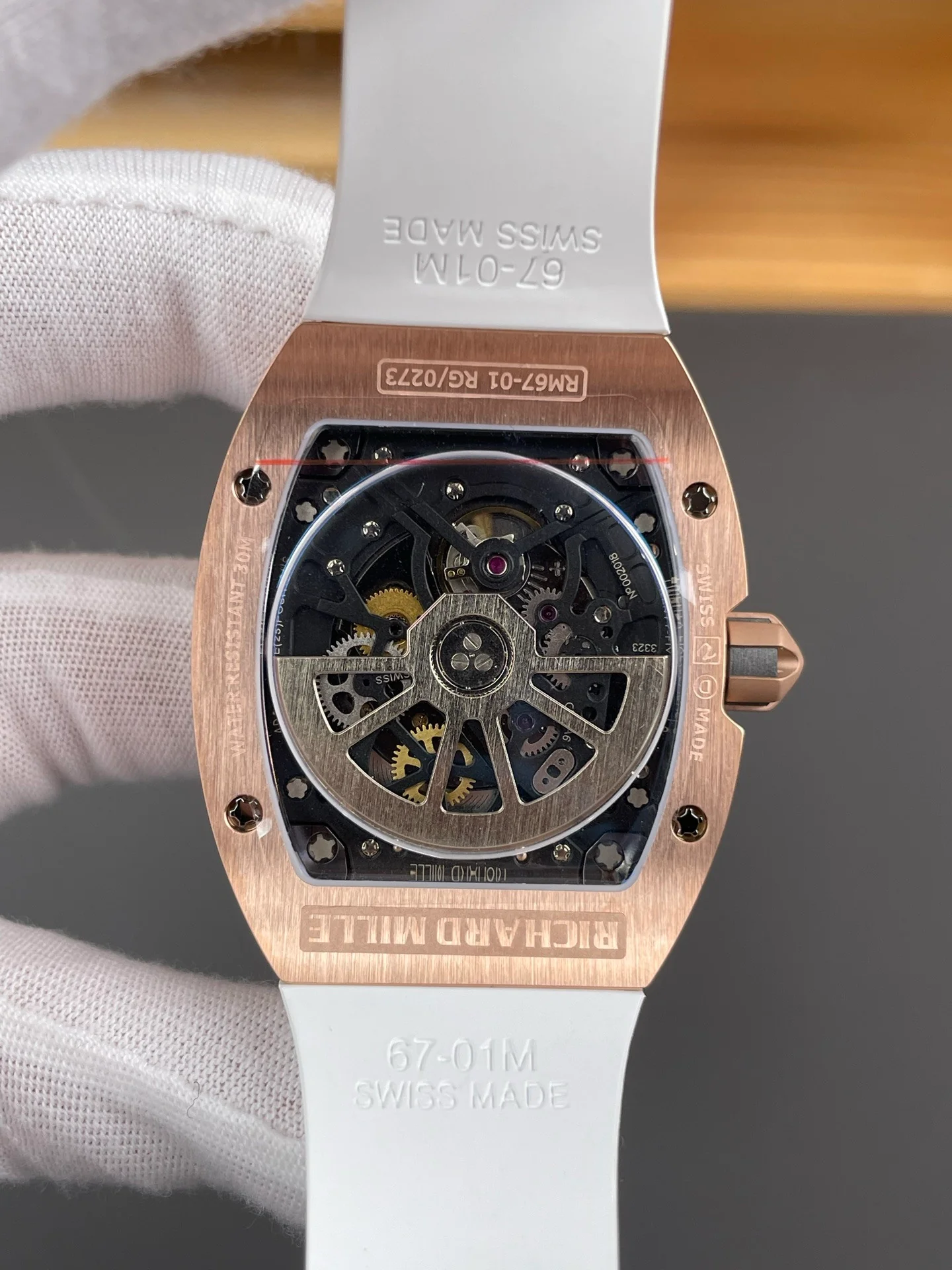 RM67-01 Full Diamond Rose Gold Case