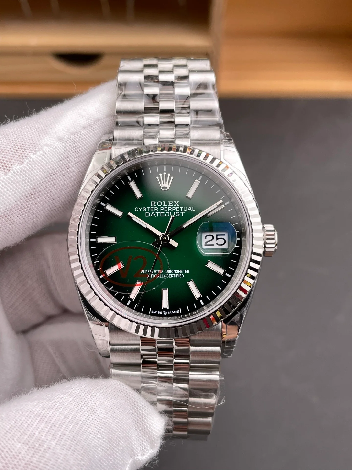 Smoky Green Datejust Enamel Gradient Green Dial V2 Version