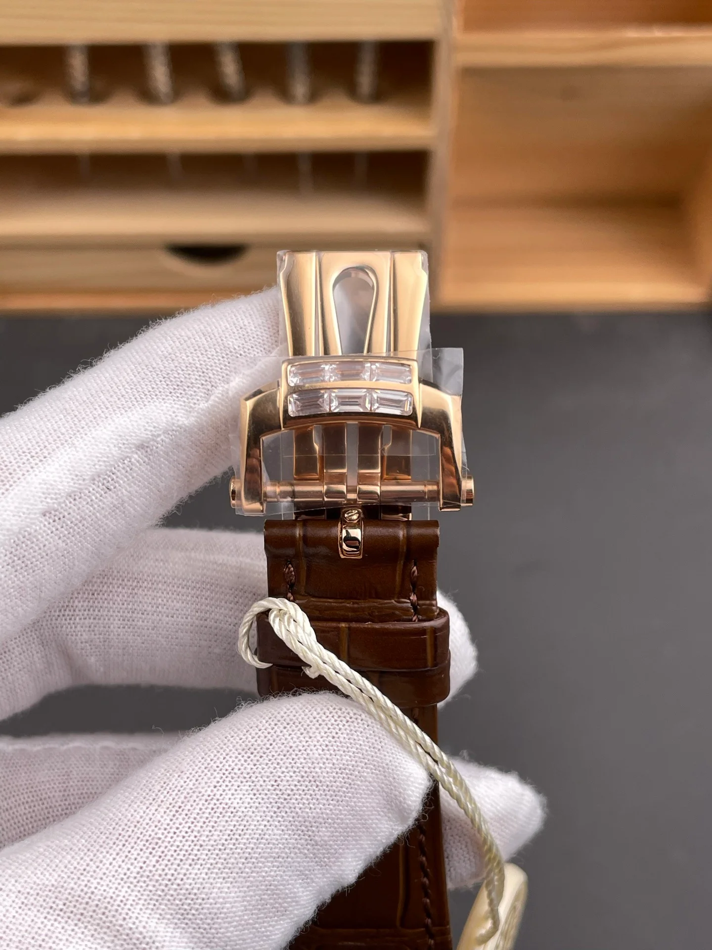 Nautilus 5724 with Baguette Diamond Bezel, Rose Gold Dark Brown Dial