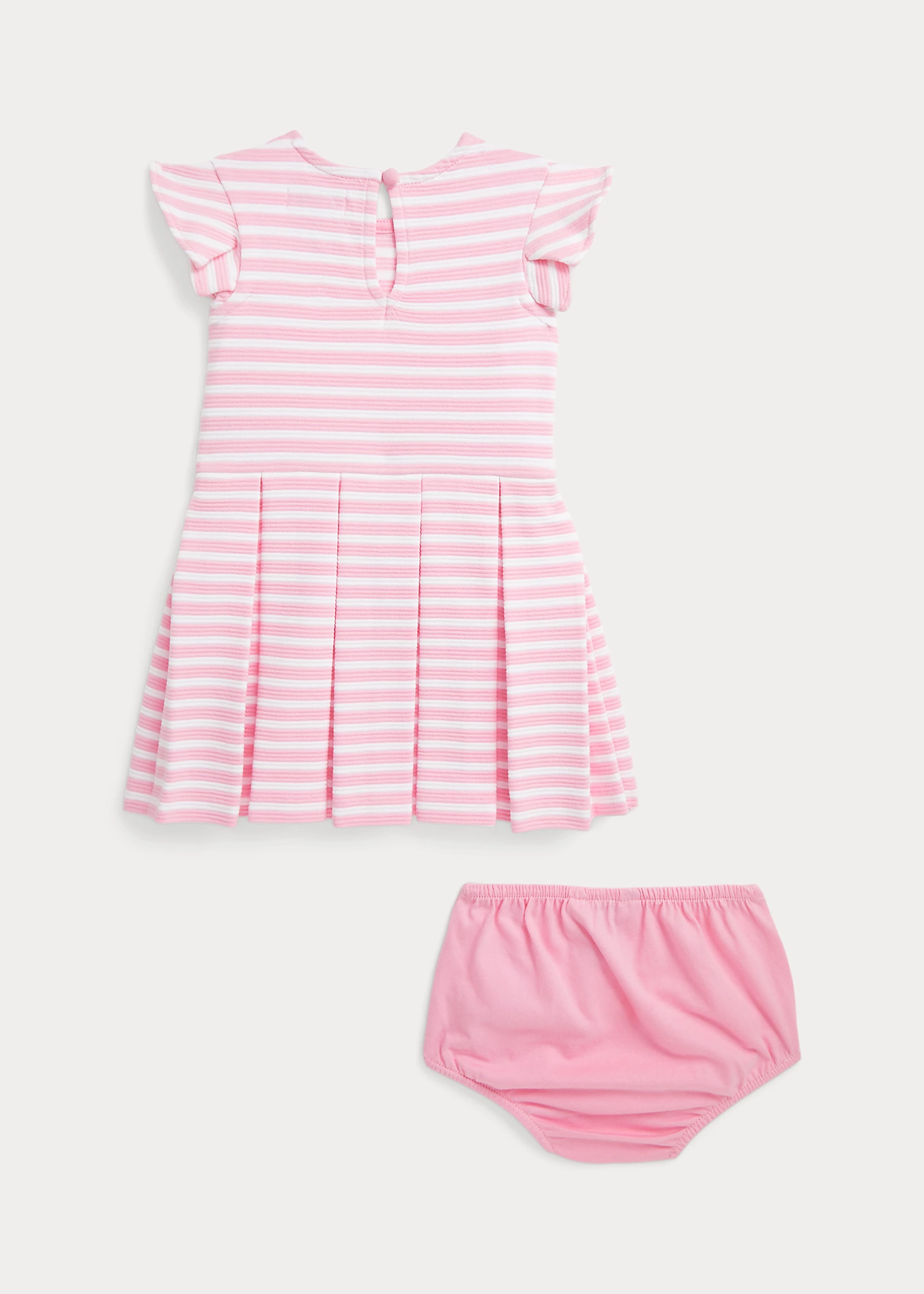 Striped Ottoman-Ribbed Dress & Bloomer