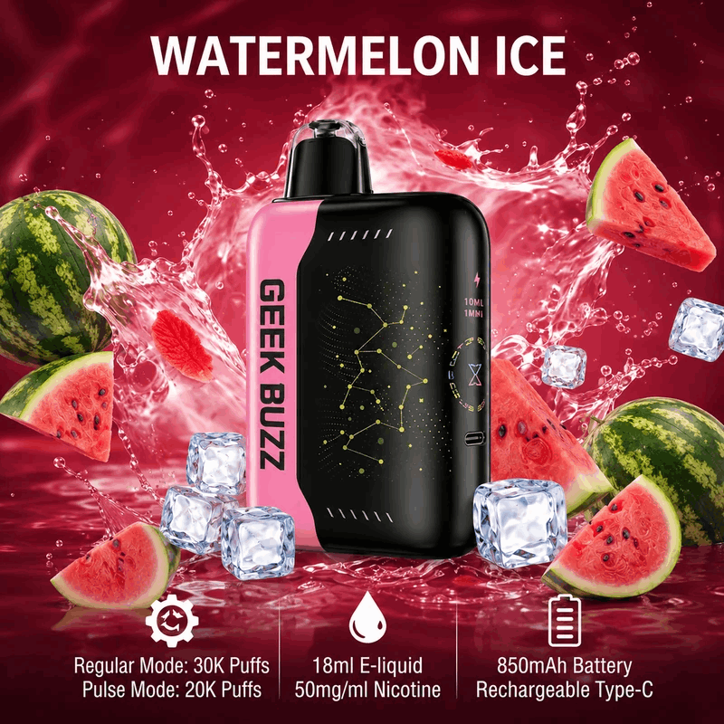 Geek Buzz waporyzator z 3 trybami Regular Pulse Super do 30 000 zaciągnięć