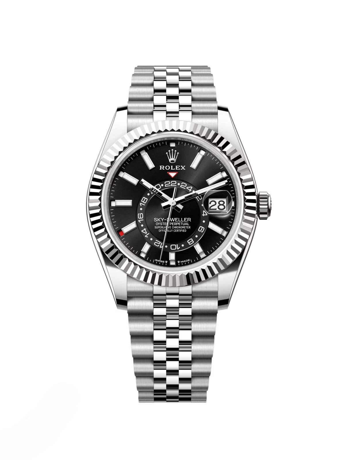 [2026 Mirror Grade]RLX  Sky-Dweller 42mm Stainless Steel Black Dial Jubilee - 336934